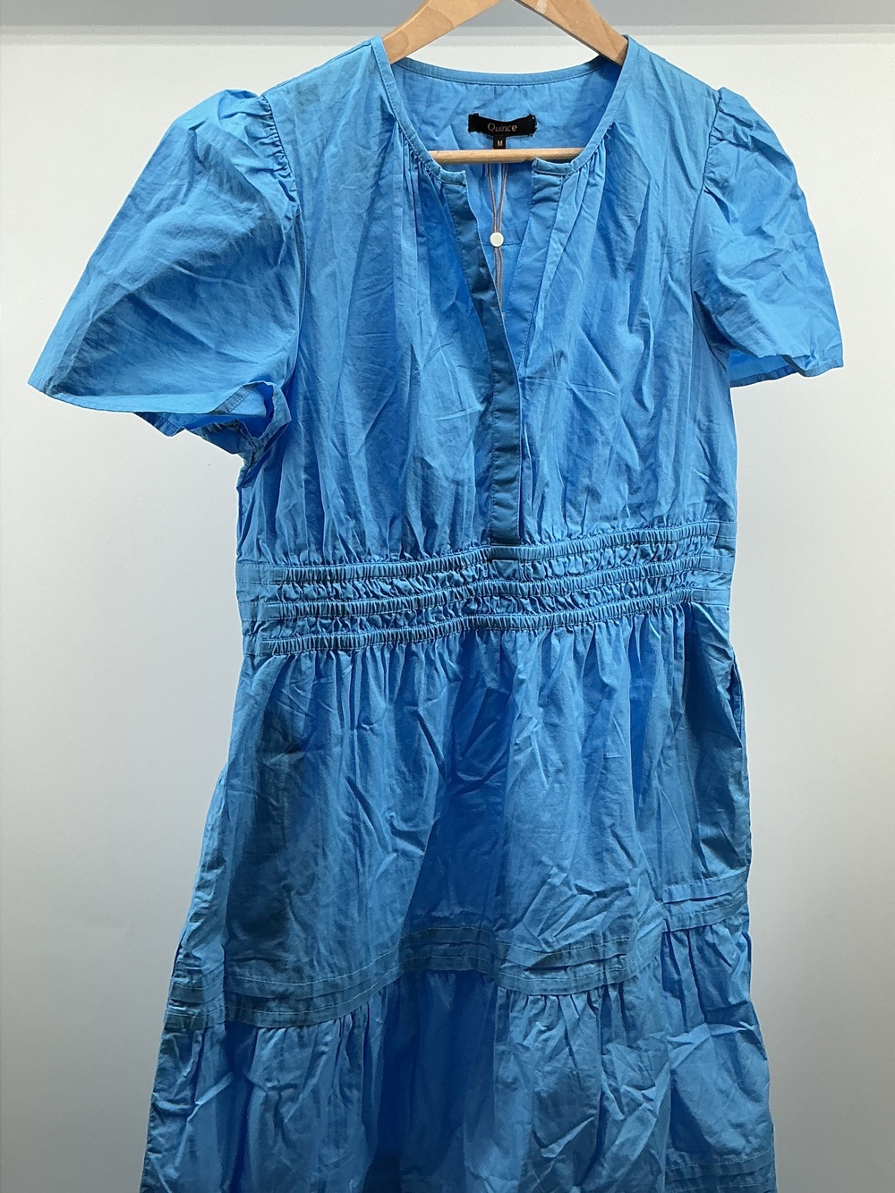 100% Organic Cotton Poplin Tiered Maxi Dress